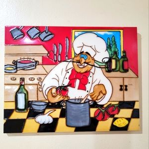 ART ON TILE CHEF & TOMATO